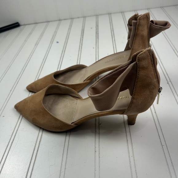 Pella Moda Kendal Ankle Strap Pointed Toe Kitten Heel Pumps Women’s Size 8M $155